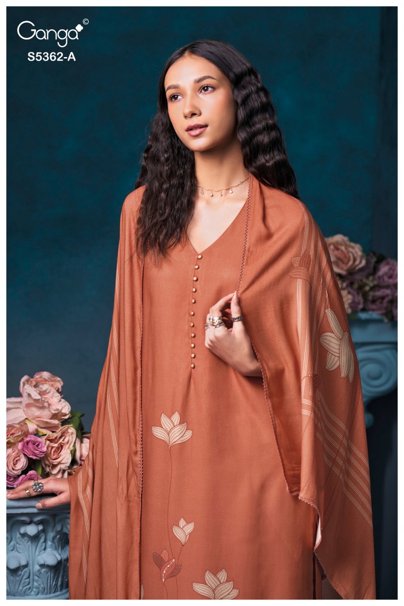 Diansa 5362 By Ganga Wool Pashmina Dress Materials